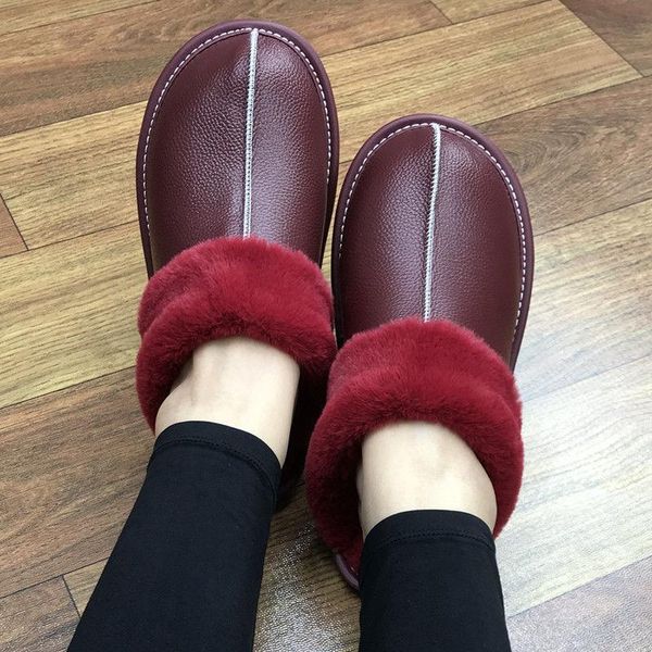 women's winter shoes fur slides home warm soft slippers female sewing leather indoor slipper size 35-46 male shoe 2021, Black
women's winter shoes fur slides home warm soft slippers female sewing leather indoor slipper size 35-46 male shoe 2021, Black