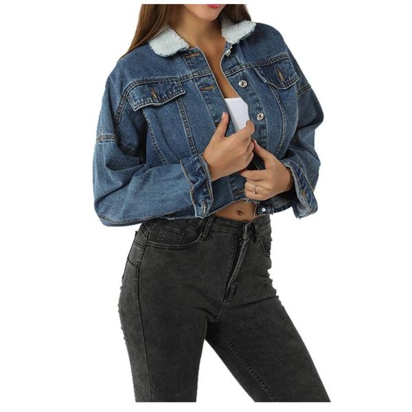 women's jackets fur warm winter denim jacket women nice fashion autumn wool lining jeans coat bomber casaco feminino#j31, Black;brown
women's jackets fur warm winter denim jacket women nice fashion autumn wool lining jeans coat bomber casaco feminino#j31, Black;brown