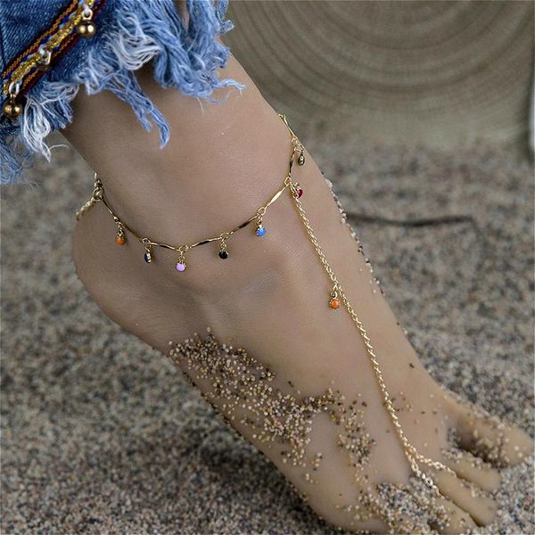 anklets bohemian vintage foot jewelry women beach barefoot sandals colorful enamel dangle ankle bracelet accessories, Red;blue
anklets bohemian vintage foot jewelry women beach barefoot sandals colorful enamel dangle ankle bracelet accessories, Red;blue