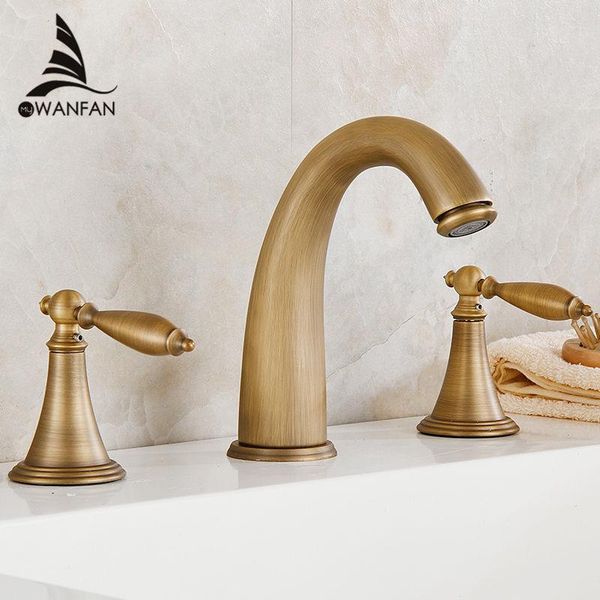 bathroom sink faucets wholesale promotion deck mounted widespread antique brass basin faucet dual handles mixer hj-6837f
bathroom sink faucets wholesale promotion deck mounted widespread antique brass basin faucet dual handles mixer hj-6837f