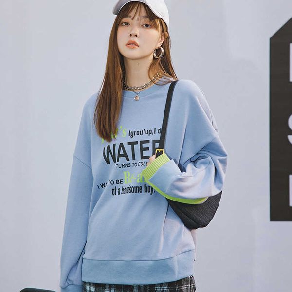 fashion fleece hoodies autumn and winter korean round neck t-shirt women's leisure trend printed loose stitching cotton sweater women, Black
fashion fleece hoodies autumn and winter korean round neck t-shirt women's leisure trend printed loose stitching cotton sweater women, Black