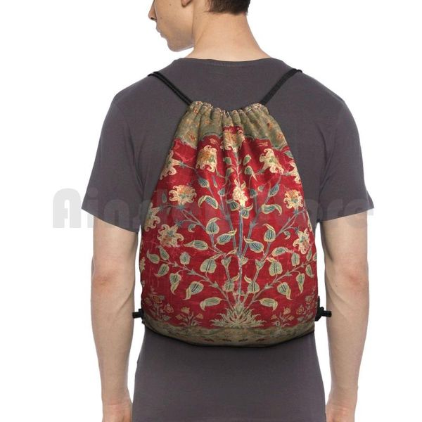 floral rug 17th century fine art print backpack drawstring bag riding climbing gym vintage carpet
floral rug 17th century fine art print backpack drawstring bag riding climbing gym vintage carpet