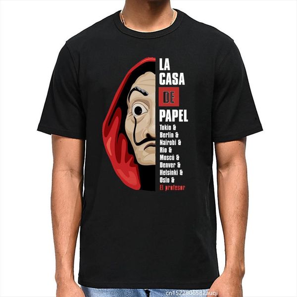 la casa de papel funny mens t shirt summer casual short sleeve cotton the house of paper tee clothes,drop, White;black
la casa de papel funny mens t shirt summer casual short sleeve cotton the house of paper tee clothes,drop, White;black