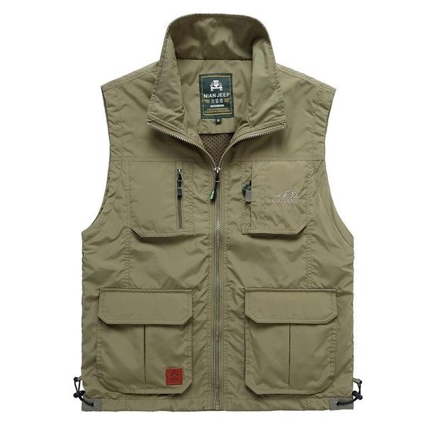 men's jackets 2021 men's multi pocket quick drying waterproof proof outdoor leisure fishing vest, Black;brown
men's jackets 2021 men's multi pocket quick drying waterproof proof outdoor leisure fishing vest, Black;brown