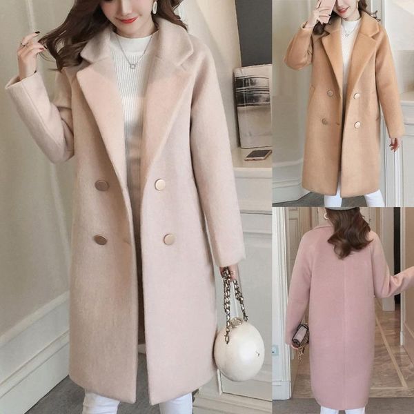 women's jackets women work solid vintage winter office long sleeve button woolen jacket coat for 2021, Black;brown
women's jackets women work solid vintage winter office long sleeve button woolen jacket coat for 2021, Black;brown