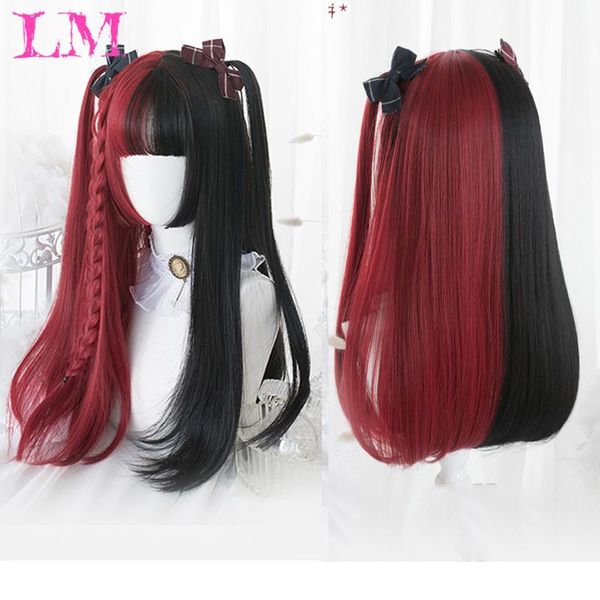 synthetic wigs lm red black blonde white lolita for women long straight wig with bangs genshin impact cosplay
synthetic wigs lm red black blonde white lolita for women long straight wig with bangs genshin impact cosplay