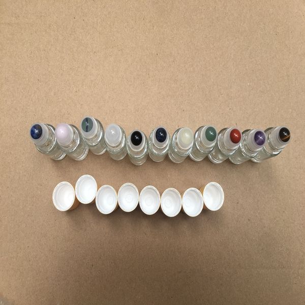 5ml 10ml empty gem roller bottles transparent thick essential oil glass bottle gemstone jade crystal rollers plastic cap
5ml 10ml empty gem roller bottles transparent thick essential oil glass bottle gemstone jade crystal rollers plastic cap