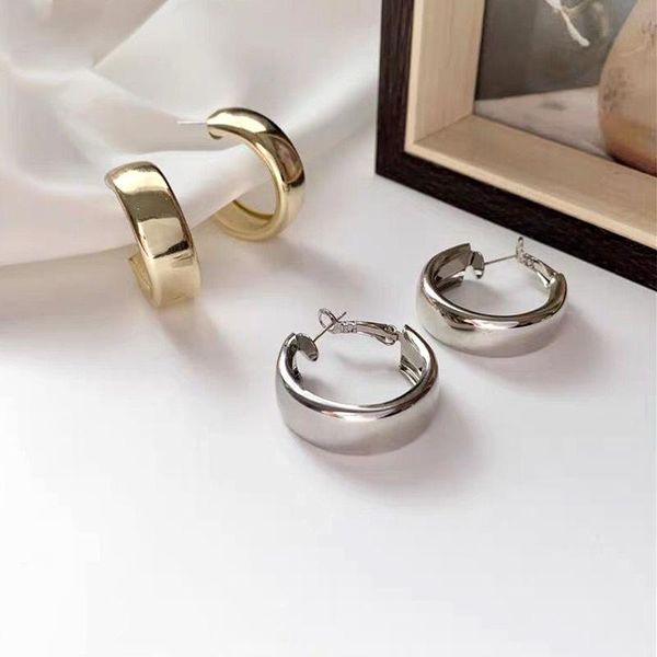 hoop & huggie trendy simple silver color earrings for women girl gold circle round minimalist party 2021 jewelry, Golden;silver
hoop & huggie trendy simple silver color earrings for women girl gold circle round minimalist party 2021 jewelry, Golden;silver