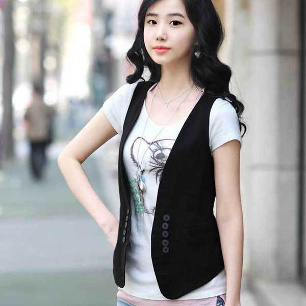ms spring korean all-match slim suit vest / small vest size dress female 211008, Black;white
ms spring korean all-match slim suit vest / small vest size dress female 211008, Black;white