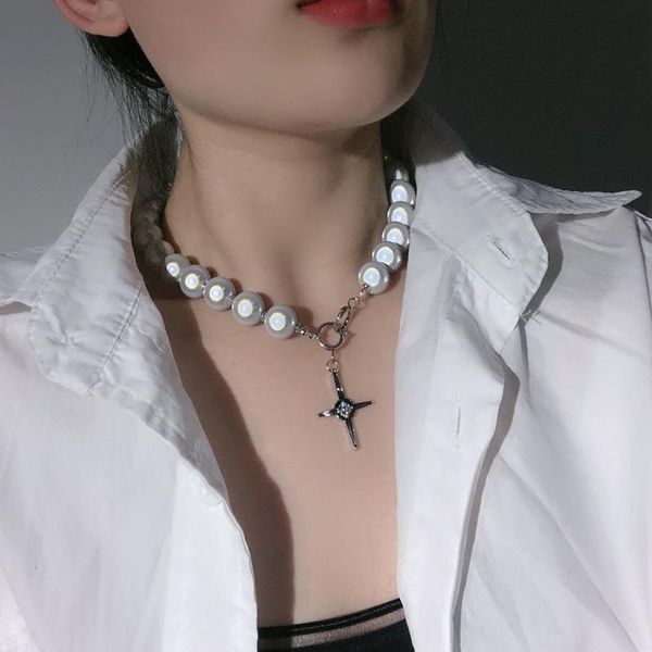 chokers fashion color changing pearl cross necklace female minority design sense personality exaggeration beading simple large, Golden;silver
chokers fashion color changing pearl cross necklace female minority design sense personality exaggeration beading simple large, Golden;silver