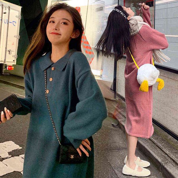 casual dresses 2022 thickened sweater lapel loose temperament knitted skirt women's bottomed long sleeve dresses autumn and winter, Black;gray
casual dresses 2022 thickened sweater lapel loose temperament knitted skirt women's bottomed long sleeve dresses autumn and winter, Black;gray