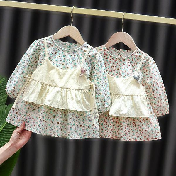 girl's dresses spring autumn baby girls vintage floral print long sleeve o neck children kids casual dress + waistcoat vestidos, Red;yellow
girl's dresses spring autumn baby girls vintage floral print long sleeve o neck children kids casual dress + waistcoat vestidos, Red;yellow