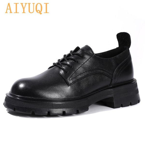 dress shoes aiyuqi oxford women genuine leather 2021 autumn fashion british style lace up thick sole student women's, Black
dress shoes aiyuqi oxford women genuine leather 2021 autumn fashion british style lace up thick sole student women's, Black