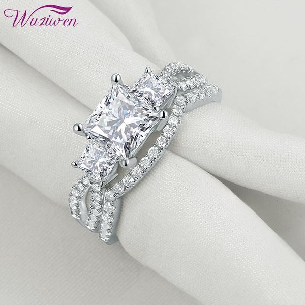 wuziwen 2 pieces sliod 925 sterling silver wedding rings for women infinity engagement ring princess cut zircons 1r0053 cluster, Golden;silver
wuziwen 2 pieces sliod 925 sterling silver wedding rings for women infinity engagement ring princess cut zircons 1r0053 cluster, Golden;silver