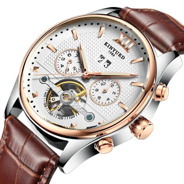 wristwatches kinyued brand fashion men's stainless steel automatic mechanical multifunction watch waterproof casual sports male, Slivery;brown
wristwatches kinyued brand fashion men's stainless steel automatic mechanical multifunction watch waterproof casual sports male, Slivery;brown