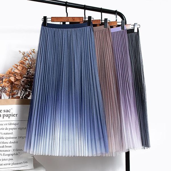 skirts mesh skirt women's autumn 2021 high waist pleated gradient yarn medium length versatile a-line, Black
skirts mesh skirt women's autumn 2021 high waist pleated gradient yarn medium length versatile a-line, Black