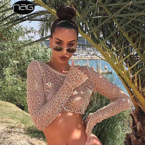 newasia long sleeve crop women cut out see through crewneck solid color t shirt ladies fashion summer beach party wear 210413, White
newasia long sleeve crop women cut out see through crewneck solid color t shirt ladies fashion summer beach party wear 210413, White