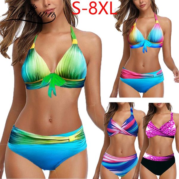 plus size 8xl womens padded push-up bra tankini bikini set 2021 swimsuit colorful strip bathing suit swimwear two pieces halter, White;black
plus size 8xl womens padded push-up bra tankini bikini set 2021 swimsuit colorful strip bathing suit swimwear two pieces halter, White;black