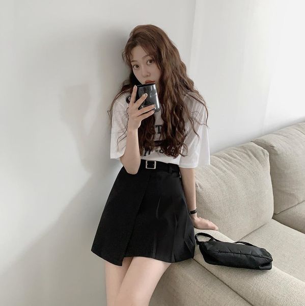 skirts 2021 a line s-xl new plus size summer short korean skirt women high waist school girl solid vintage mini skrits pleated rcj, Black
skirts 2021 a line s-xl new plus size summer short korean skirt women high waist school girl solid vintage mini skrits pleated rcj, Black