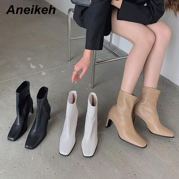 boots aneikeh 2021 pu soft leather short women's winter fashion square heel sewing leisure solid non-slip zipper wedding, Black
boots aneikeh 2021 pu soft leather short women's winter fashion square heel sewing leisure solid non-slip zipper wedding, Black