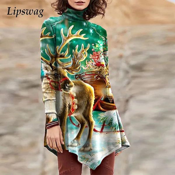 women's blouses & shirts women chirstmas deer printing irregular blouse fashion autumn turtleneck loose pullover vintage long sleeve h, White
women's blouses & shirts women chirstmas deer printing irregular blouse fashion autumn turtleneck loose pullover vintage long sleeve h, White