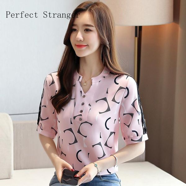 summer arrival v collar short sleeve printed women chiffon blouse women's blouses & shirts, White
summer arrival v collar short sleeve printed women chiffon blouse women's blouses & shirts, White