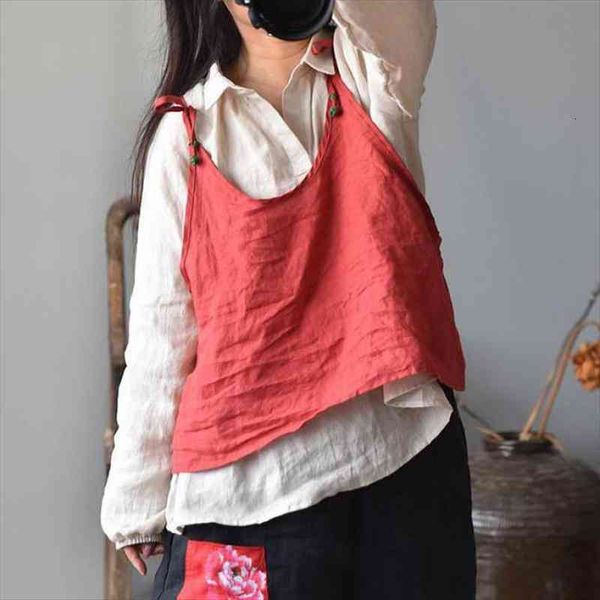 vintage spring clothes leisure women tank cropped solid color concise all-match loose ladies sling, White
vintage spring clothes leisure women tank cropped solid color concise all-match loose ladies sling, White