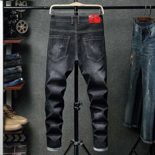 pantalon men's retro black streetwear fashion embroidery hole ny jeans slim motorcycle riding denim trousers plus size 28-38, Blue
pantalon men's retro black streetwear fashion embroidery hole ny jeans slim motorcycle riding denim trousers plus size 28-38, Blue