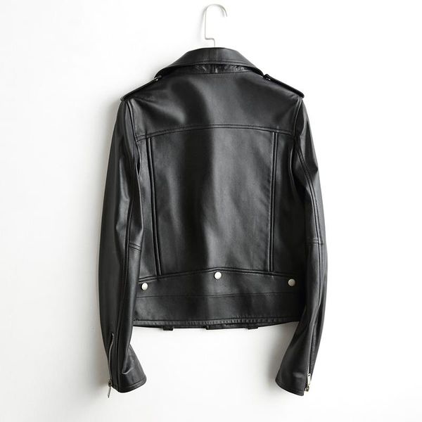 women's leather & faux sheepskin autumn winter real 2021 coats locomotive jacket women fashion turn down collar pockets female coat, Black
women's leather & faux sheepskin autumn winter real 2021 coats locomotive jacket women fashion turn down collar pockets female coat, Black