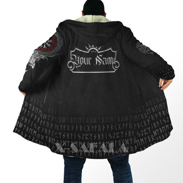men's wool & blends thick warm hooded cloak for men tattoo symbol viking armor all over 3d print windproof fleece casual-a23, Black
men's wool & blends thick warm hooded cloak for men tattoo symbol viking armor all over 3d print windproof fleece casual-a23, Black