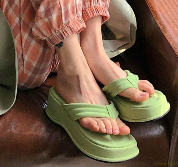 slippers women 2021 clip toe sandals shoes wedge platform fashion dress high heels female flip flops casual, Black
slippers women 2021 clip toe sandals shoes wedge platform fashion dress high heels female flip flops casual, Black