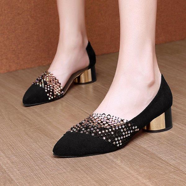 dress shoes women's side hollow shallow mouth single women thick heel high heels rhinestone toe sandals fashion, Black
dress shoes women's side hollow shallow mouth single women thick heel high heels rhinestone toe sandals fashion, Black