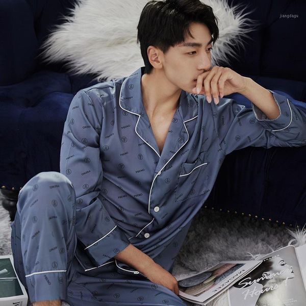 men's sleepwear plus size spring men pajamas set long sleeve faux silk trouser suits nightwear simple style 2 pcs shirt&pant home wear, Black;brown
men's sleepwear plus size spring men pajamas set long sleeve faux silk trouser suits nightwear simple style 2 pcs shirt&pant home wear, Black;brown
