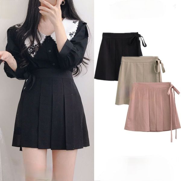 nomikuma high waist lace up pleated skirt women unicolor casual all-match a line mini skirts female chic faldas mujer 210514, Black
nomikuma high waist lace up pleated skirt women unicolor casual all-match a line mini skirts female chic faldas mujer 210514, Black