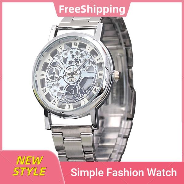 wristwatches men's watches stainless steel band wristwatch big dial watch hollow fashion temperament quartz, Slivery;brown
wristwatches men's watches stainless steel band wristwatch big dial watch hollow fashion temperament quartz, Slivery;brown