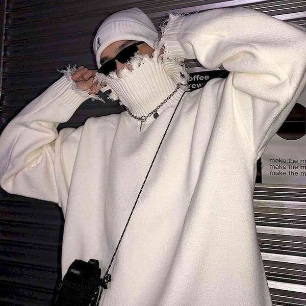 women's sweaters male turtleneck sweater, reinforced autumn/winter loose, irregular, torn, edge, high street, women, 201 fpw8, White;black
women's sweaters male turtleneck sweater, reinforced autumn/winter loose, irregular, torn, edge, high street, women, 201 fpw8, White;black