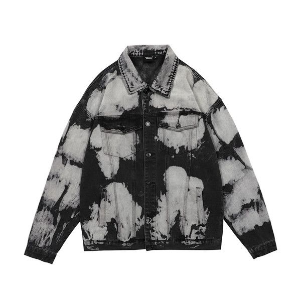 men's jackets mens tie dye gradient denim jacket hi street oversize washed jean coat streetwear for male, Black;brown
men's jackets mens tie dye gradient denim jacket hi street oversize washed jean coat streetwear for male, Black;brown