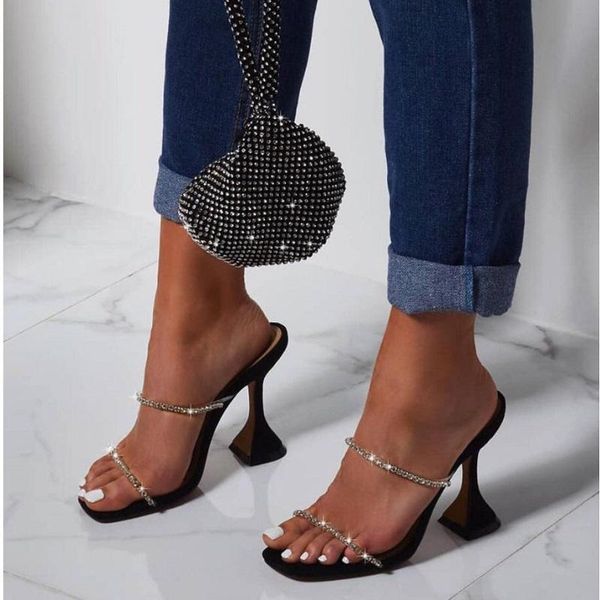 slippers women high heels sandals summer transparent crystal strap ladies shoes fashion clear open toe slides big size, Black
slippers women high heels sandals summer transparent crystal strap ladies shoes fashion clear open toe slides big size, Black