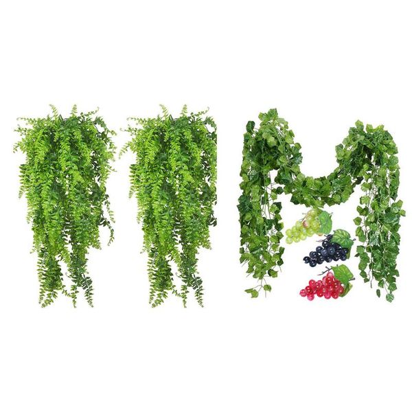 decorative flowers & wreaths 4 pcs artificial plants vines boston fern persian rattan greenery 12 strands fake grape ivy leaves
decorative flowers & wreaths 4 pcs artificial plants vines boston fern persian rattan greenery 12 strands fake grape ivy leaves