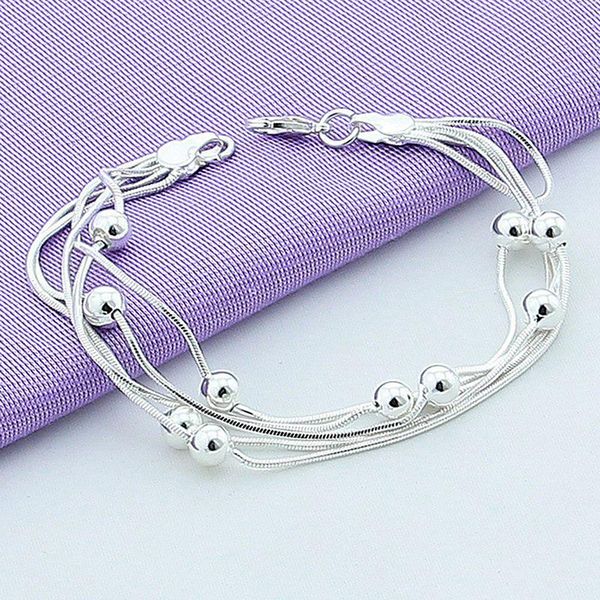 link, chain 925 silver snake bone bead bracelet fashion ladies exquisite jewelry accessories lover gift party trend accessorie, Black
link, chain 925 silver snake bone bead bracelet fashion ladies exquisite jewelry accessories lover gift party trend accessorie, Black