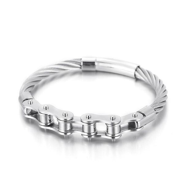 charm bracelets 6mm wide men bracelet model polished 316l stainless steel bicycle motorcycle chain braided bangles jewelry, Golden;silver
charm bracelets 6mm wide men bracelet model polished 316l stainless steel bicycle motorcycle chain braided bangles jewelry, Golden;silver