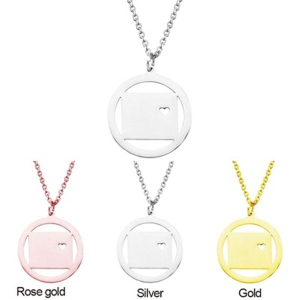 pendant necklaces fashion personality usa state map necklace colorado stainless steel men and women jewelry, Silver
pendant necklaces fashion personality usa state map necklace colorado stainless steel men and women jewelry, Silver