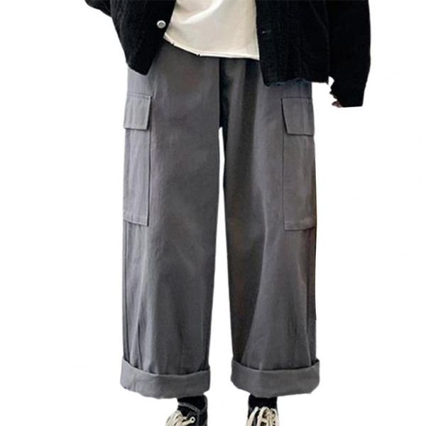 men's pants men loose all match with pockets khaki oversize cargo for clothing, Black
men's pants men loose all match with pockets khaki oversize cargo for clothing, Black