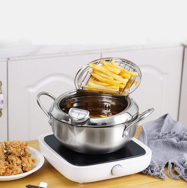 thickened stainless steel fryer pan wok with cover pot household control temperature cooking tool universal stoves pans
thickened stainless steel fryer pan wok with cover pot household control temperature cooking tool universal stoves pans