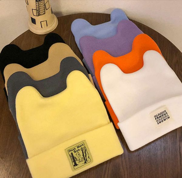 hat cute wool female cat ears tide letter net red knitted warm ear protection student sweet, Blue;gray
hat cute wool female cat ears tide letter net red knitted warm ear protection student sweet, Blue;gray
