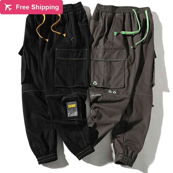 hip joggers multi-pocket cargo hare fashionable streetwear male pants sweatpants, Black
hip joggers multi-pocket cargo hare fashionable streetwear male pants sweatpants, Black