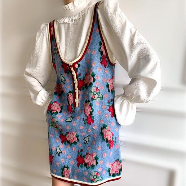 casual dresses dress fashion ladies elegant spring knitted vest sleeveless retro floral party mini vestidos ns551, Black;gray
casual dresses dress fashion ladies elegant spring knitted vest sleeveless retro floral party mini vestidos ns551, Black;gray