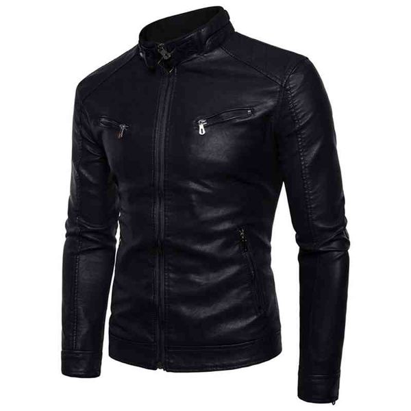 2021 autumn and winter fashion casual solid stand iron button zipper pocket slim fce warm men's leather et, Black
2021 autumn and winter fashion casual solid stand iron button zipper pocket slim fce warm men's leather et, Black