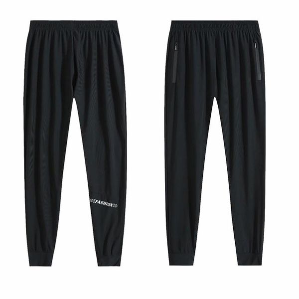 running pants men's summer thin ice silk nine-point with zipper pockets breathable comfortable casual loose training sports, Black;blue
running pants men's summer thin ice silk nine-point with zipper pockets breathable comfortable casual loose training sports, Black;blue