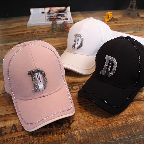 hat female cap d letter rhinestone baseball korean casual wild hipster summer sun hip hop, Blue;gray
hat female cap d letter rhinestone baseball korean casual wild hipster summer sun hip hop, Blue;gray